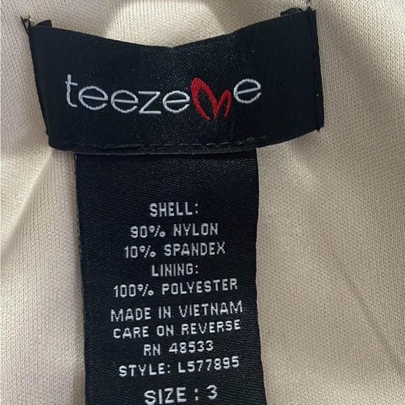 Champagne Taupe Gown Dress size 3 - Picture 3 of 3